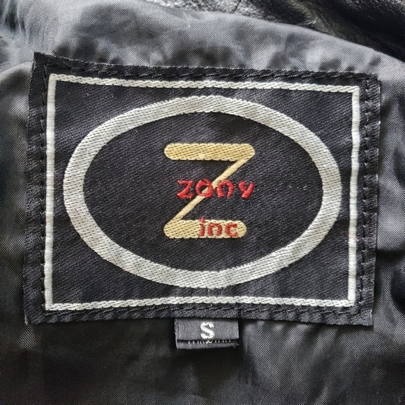 Zony Inc. Vintage 2002 Black Leather Jacket Snap Buttons Harley Davidson Pocket - Picture 8 of 11